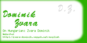 dominik zvara business card